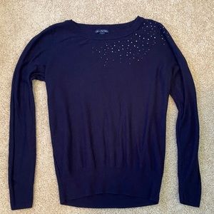 Navy American Eagle Sparkle Embellishment sweater